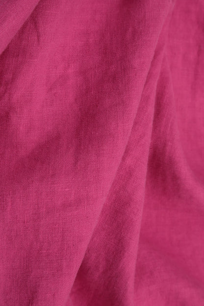 Contrast Detail Fuchsia Linen Jacket 5
