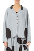 Contrast Detail Silver Grey Linen Jacket 1