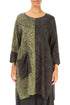 Contrasting Pocket Printed Forest Mist Silk Tunic 1