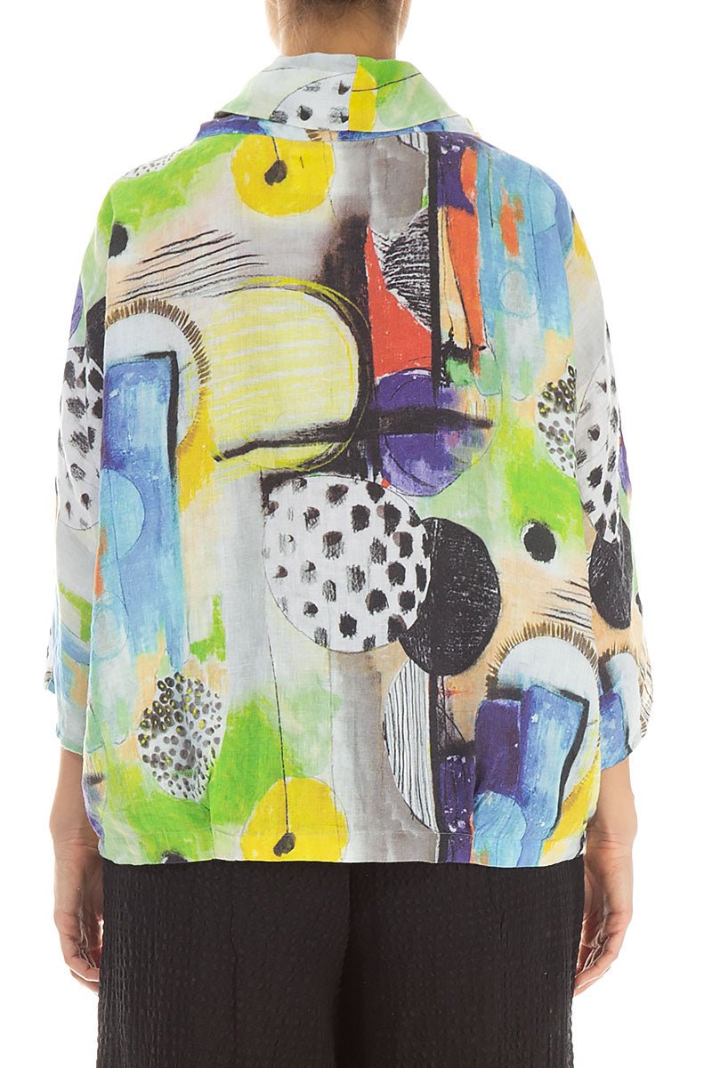 Cowl Neck Artmaze Linen Blouse 2