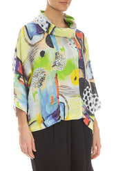 Cowl Neck Artmaze Linen Blouse 3