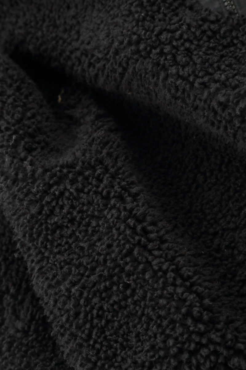 Cowl Neck Black Teddy Cotton Jumper 5
