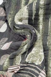 Cowl Neck Crinkled Moonlight Silk Blouse 5