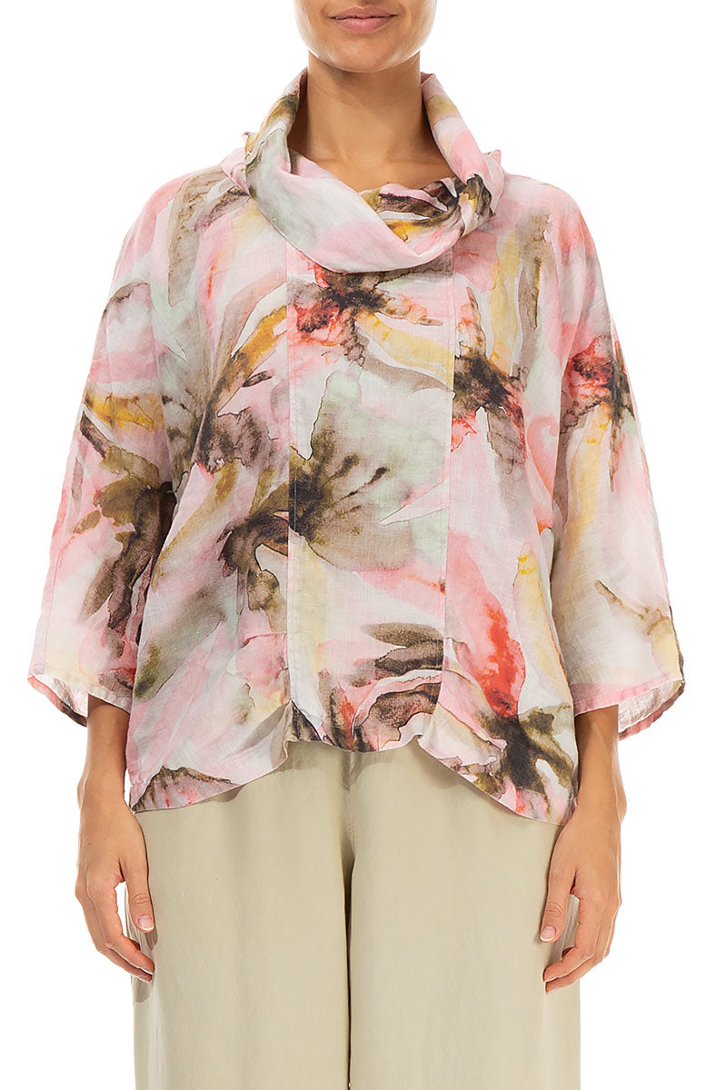 Cowl Neck Oasis Linen Blouse 1