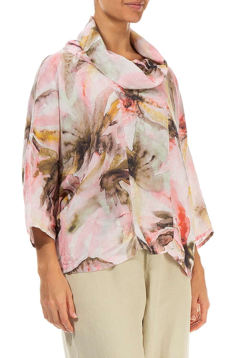 Cowl Neck Oasis Linen Blouse 3