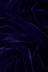 Cowl Neck Royal Purple Silk Velvet Blouse 5