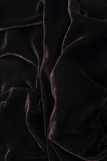 Cowl Neck Vintage Violet Silk Velvet Blouse 6