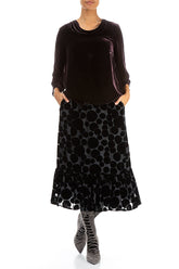 Cowl Neck Vintage Violet Silk Velvet Blouse 5