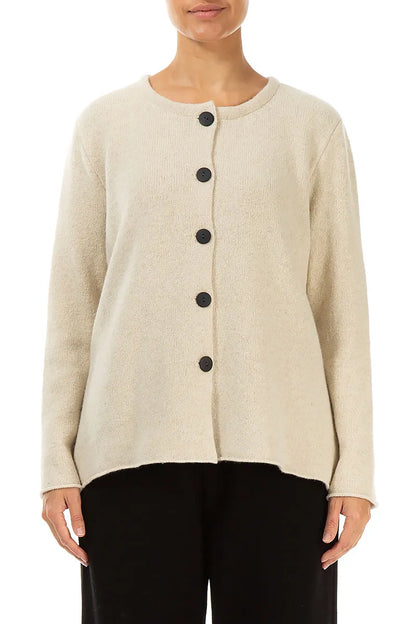 Cream Pure Wool Cardigan