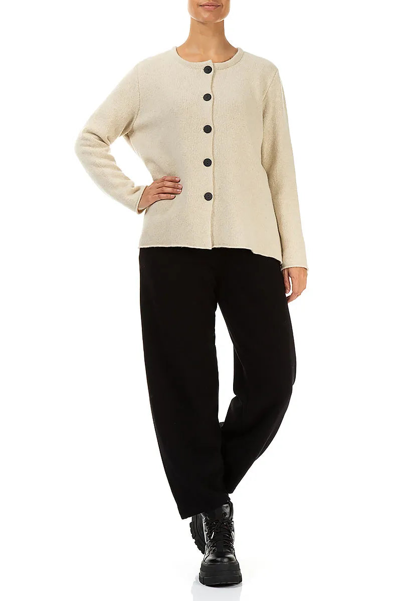 Cream Pure Wool Cardigan