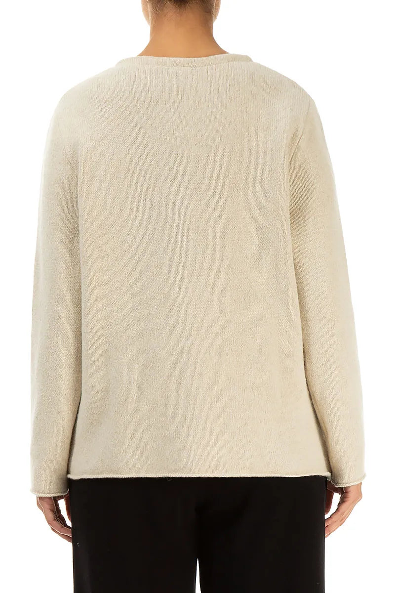 Cream Pure Wool Cardigan