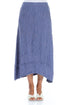 Crinkled Blue Nova Silk Skirt 1