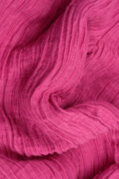 Crinkled Fuchsia Silk Shirt 5