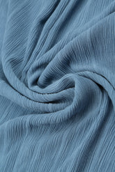 Crinkled Light Denim Silk Viscose Skirt 5