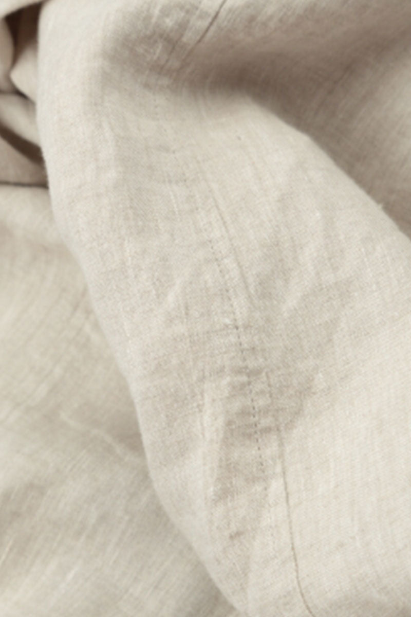 Cropped Taper Natural Linen Trousers 4