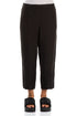 Cropped Black Linen Trousers 1