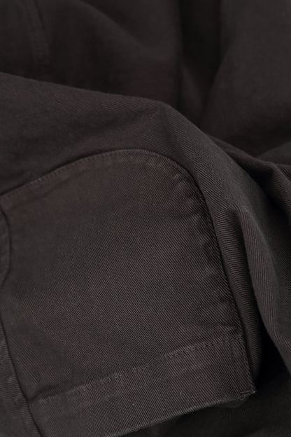 Cropped Charcoal Stretch Cotton Trousers