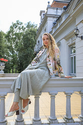 Cropped Laurel Green Cotton Leggings 4