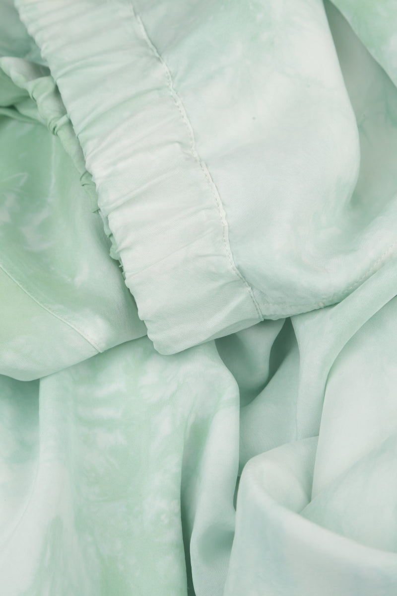 Lockere Seidenhose Liquid Sea Mist