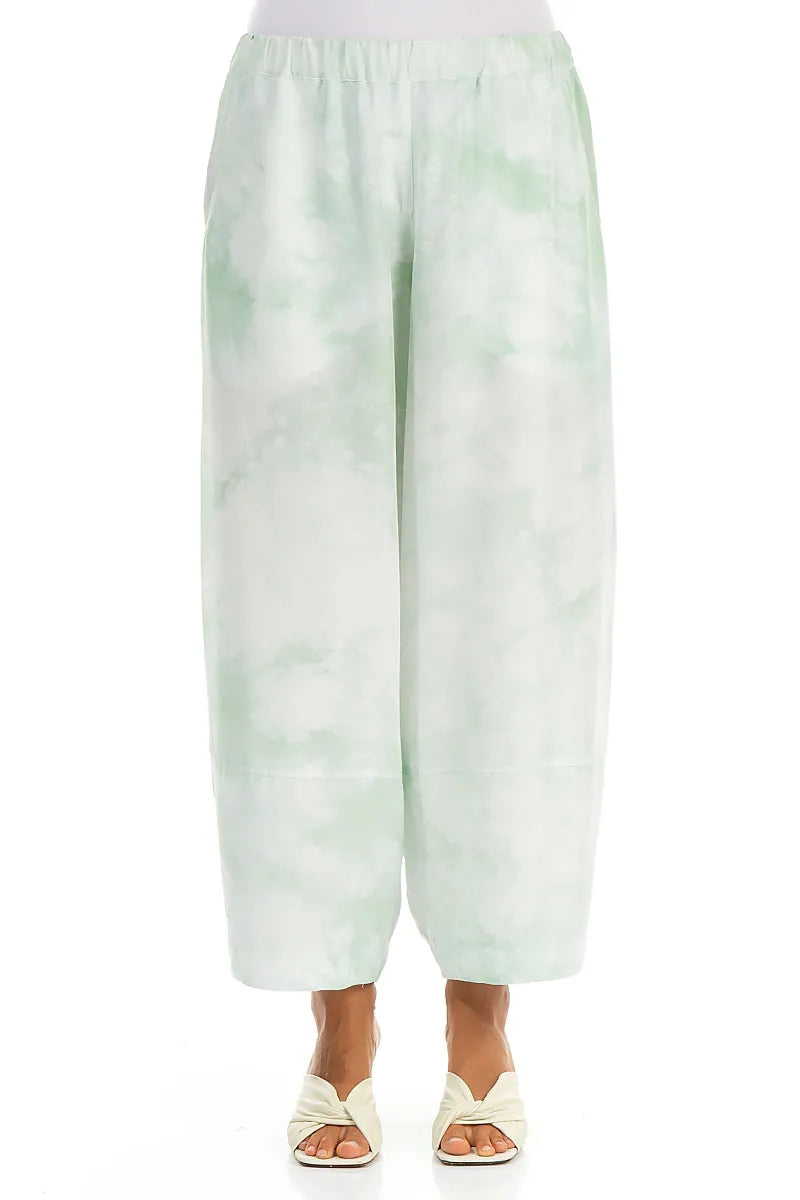 Lockere Seidenhose Liquid Sea Mist