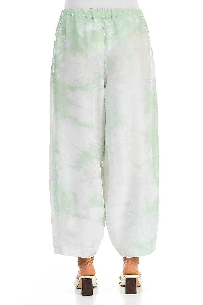Lockere Seidenhose Liquid Sea Mist