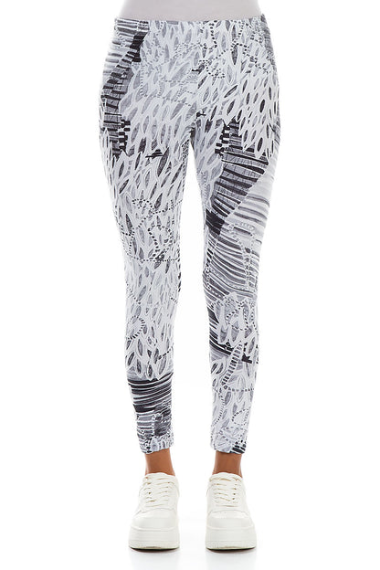 Cropped Off White Serenity Cotton Leggings 1