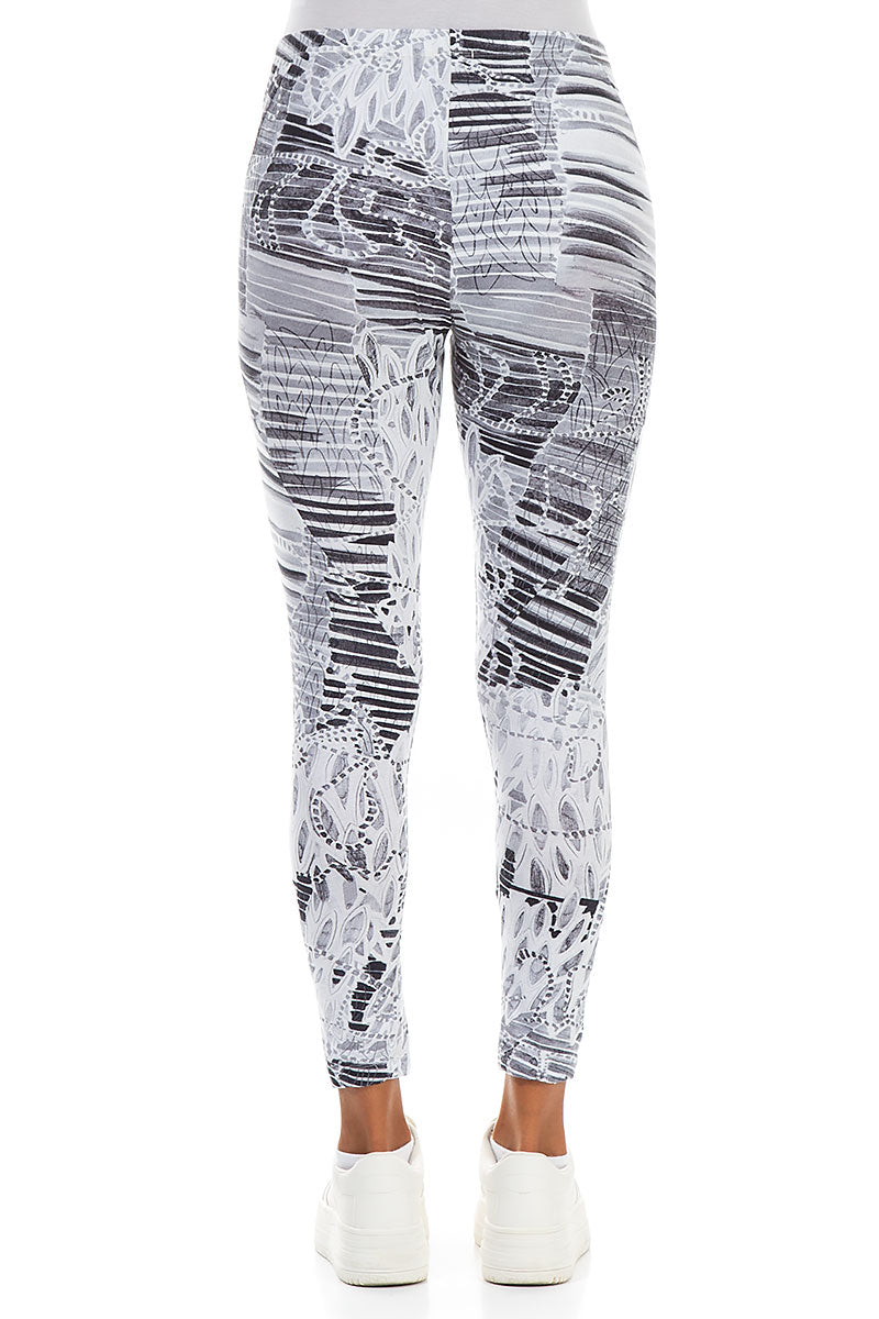 Cropped Off White Serenity Cotton Leggings 2