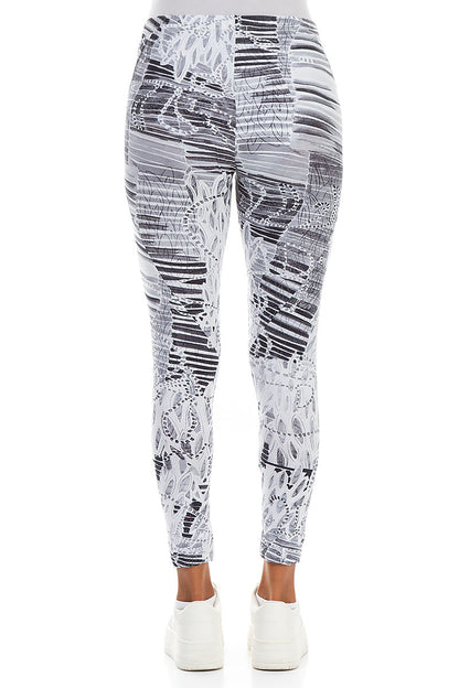 Cropped Off White Serenity Cotton Leggings 2