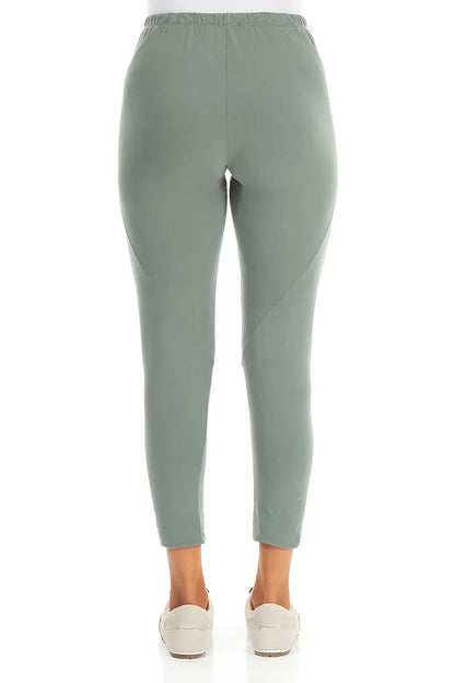 Cropped Sage Cotton Leggings 2