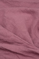 Cropped Sleeves Mauve Taupe Linen Blouse 5