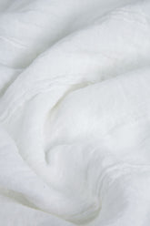 Cropped Sleeves White Linen Blouse 5