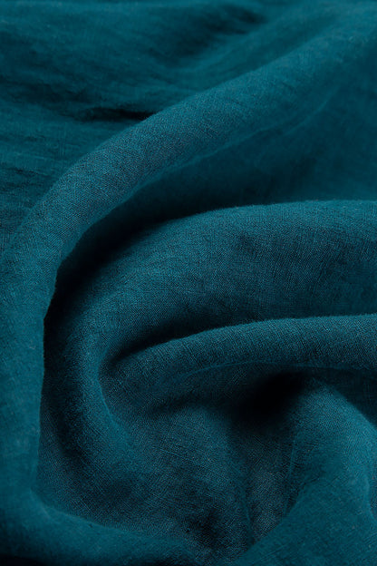 Cropped Teal Linen Trousers 4