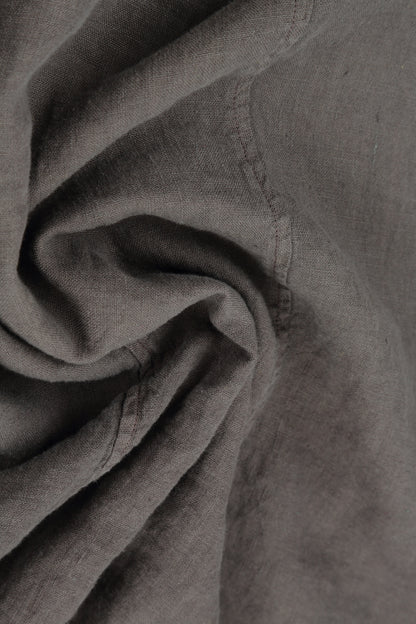 Cropped Truffle Linen Trousers 5