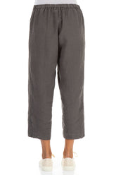 Cropped Truffle Linen Trousers 2