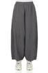 Curved Charcoal Silk Cotton Trousers 1