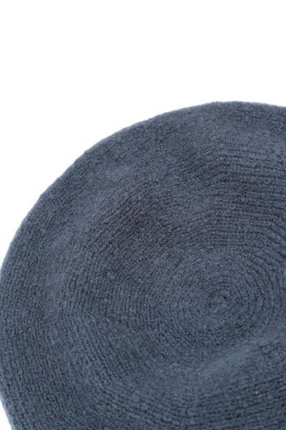 Dark Navy Knitted Wool Beret 5