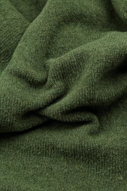 Dunkelsalbeifarbene Woll-Beinwärmer