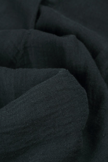 Decorated Hem Graphite Linen Tunic 6