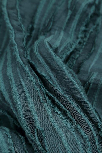 Deep Turquoise Fray Weave Jacket