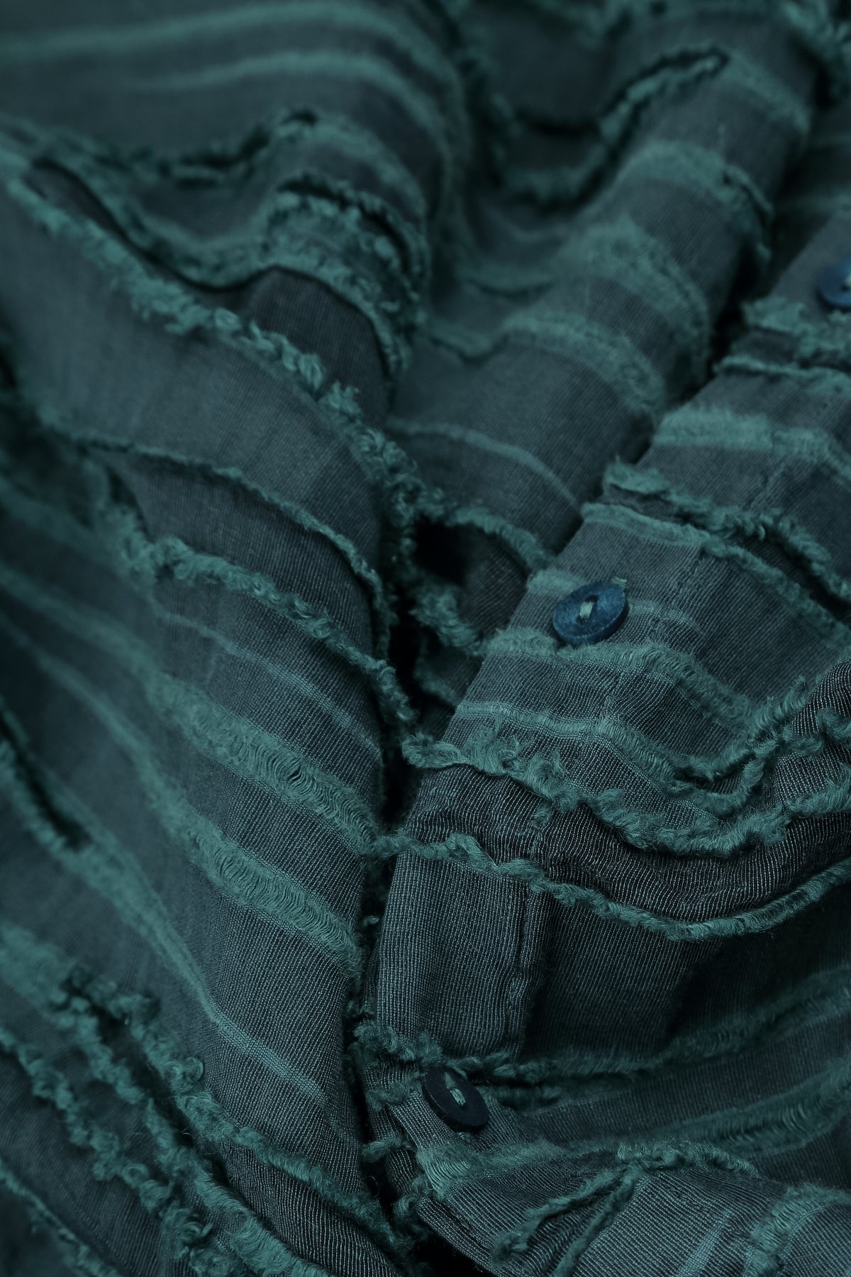 Deep Turquoise Fray Weave Jacket