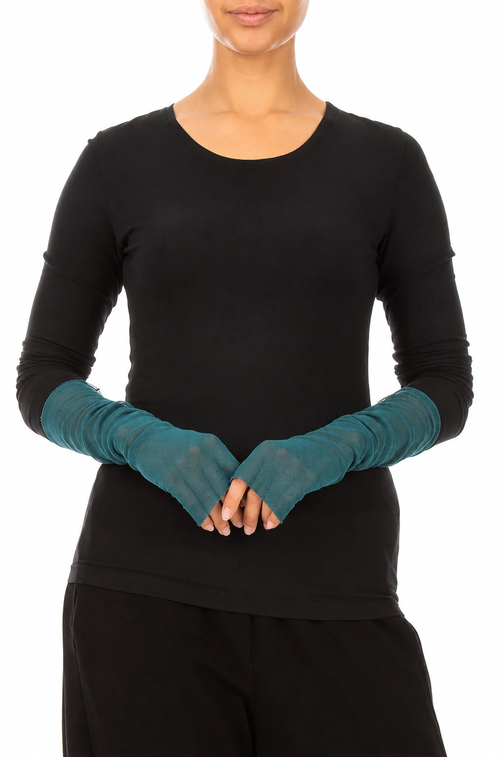 Deep Turquoise Mesh Soft Cotton Wristlets