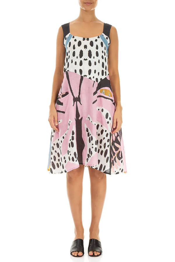 Desert Bloom Linen Midi Dress