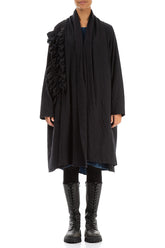 Detailed Side Open Wavy Cotton Jacket 1