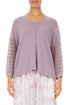 Detailed Sleeve Lilac Linen Jumper 1
