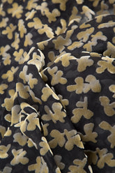 Devoré Petals Gold Silk Velvet Wristlets 5