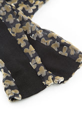 Devoré Petals Gold Silk Velvet Wristlets 3
