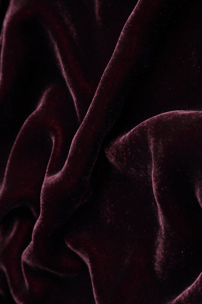 Devoré Petals Maroon Silk Velvet Blouse 5