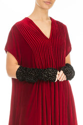 Devoré Ring Black Silk Velvet Wristlets 3