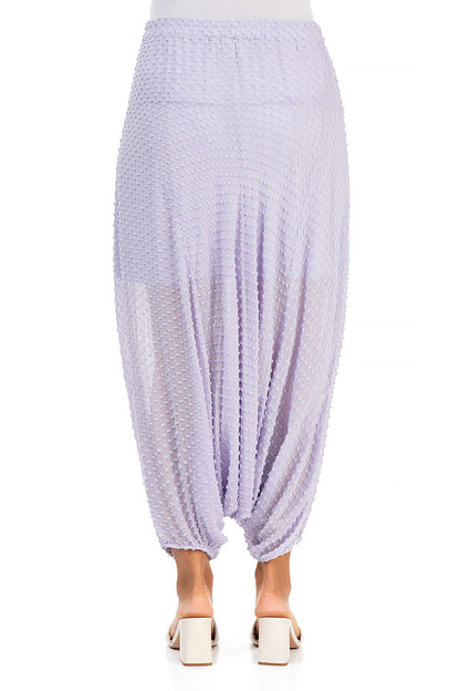 Dotty Lavender Silk Trousers 2