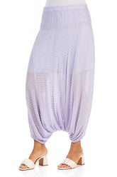 Dotty Lavender Silk Trousers 3